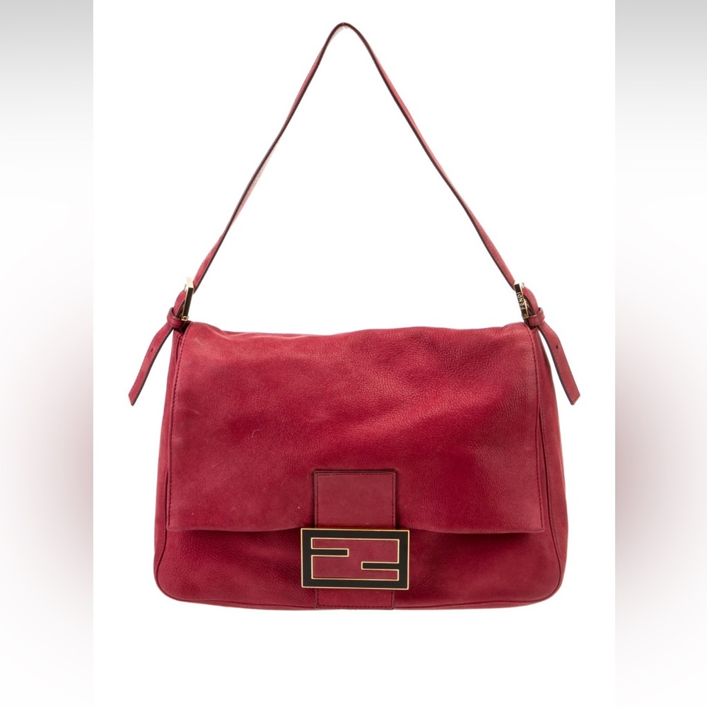 FENDI Large ‘Mama’ hobo bag in Red Nubuck